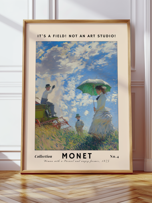 [MONET - Frau mit Sonnenschirm] It's a field! Not an art studio!