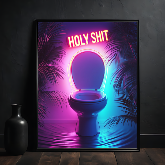 Retro-Wave Toilette "Holy Shit"